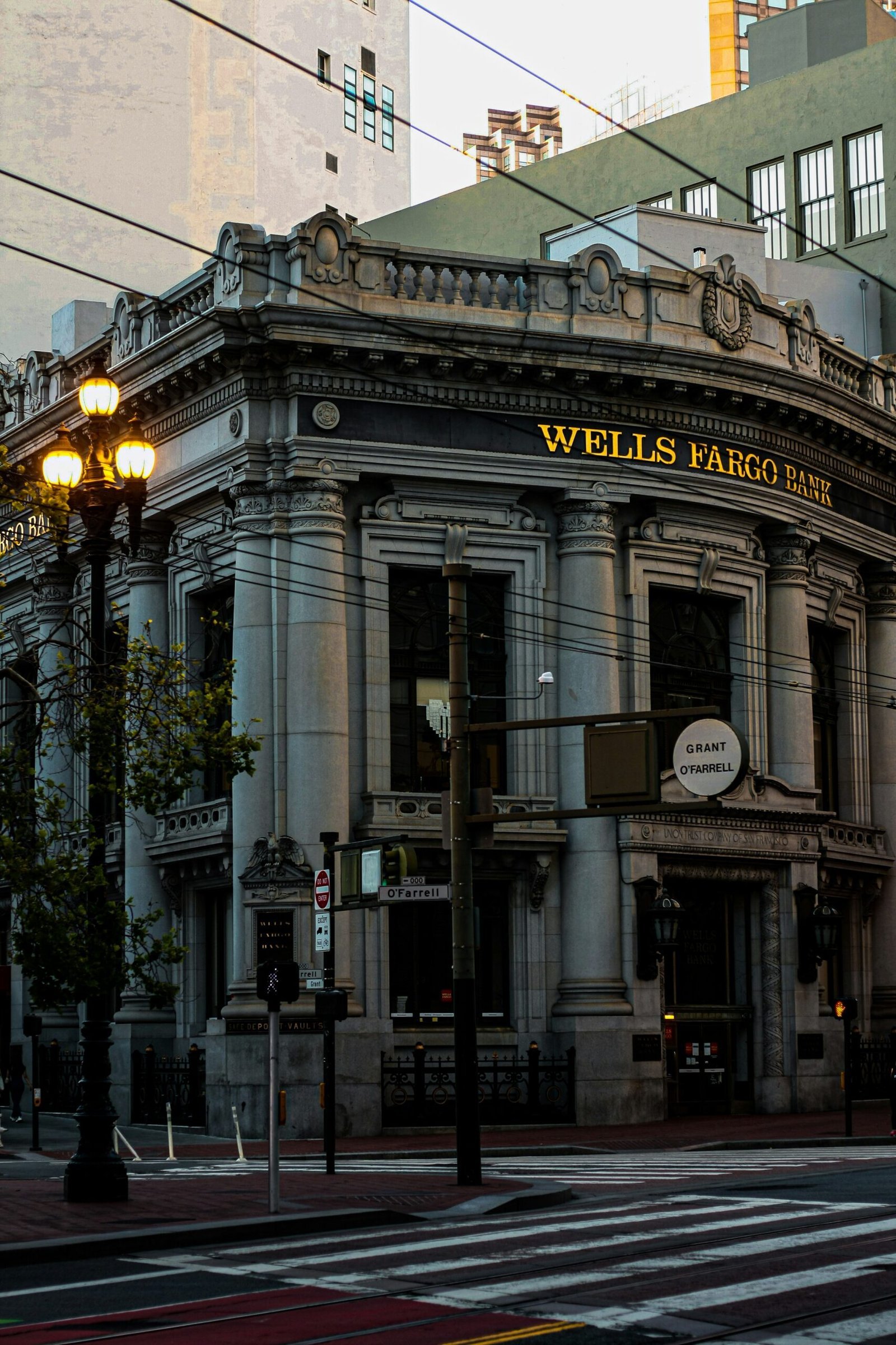 a large building with a sign on the front of it